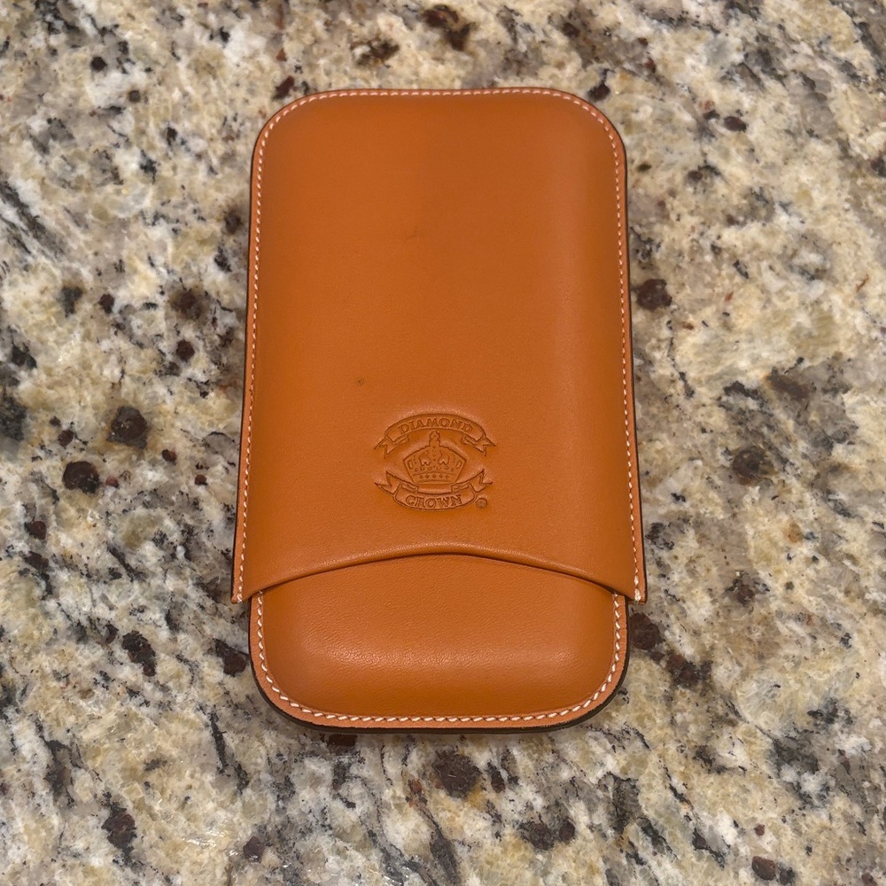 Diamond Supply Co. Orange Leather Sleeve for Cigars